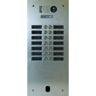 Plaque Video Alu 2R 14 Bp 2Voice pour systèmes URMET