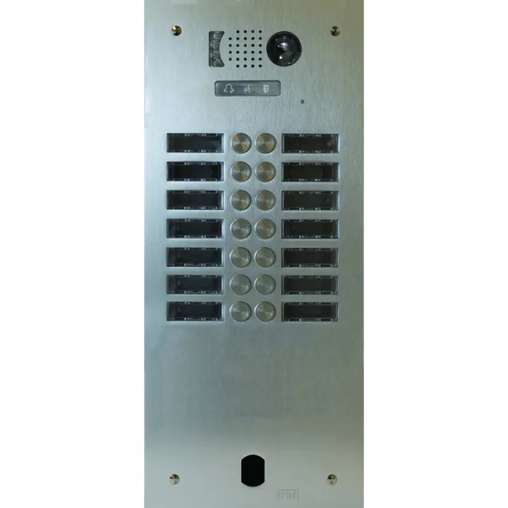 Plaque Video Alu 2R 14 Bp 2Voice pour systèmes URMET
