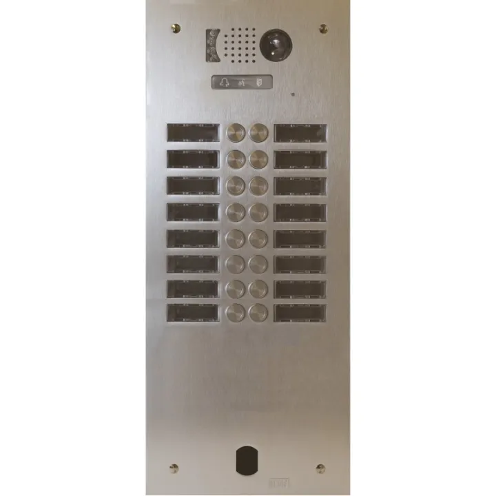 Plaque Video Alu 2R 16 Bp 2Voice pour systèmes URMET