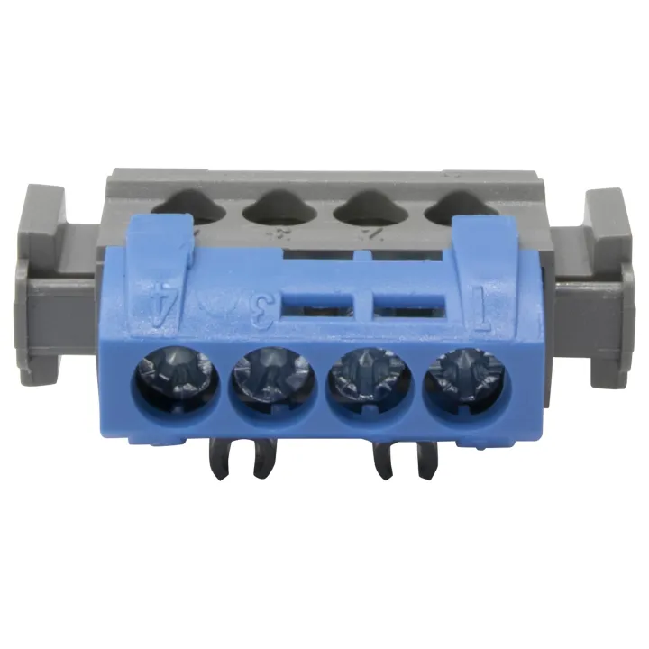 Bornier De Répartition Isolé Ip2X Neutre - 4X1,5Mm² À 16Mm² - Bleu - Long. 47Mm