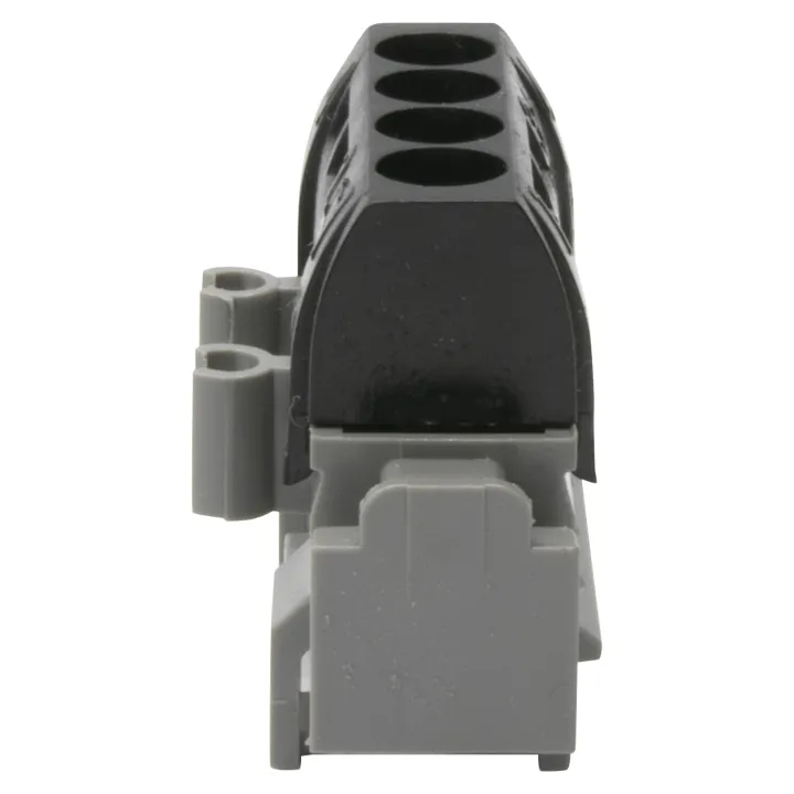 Bornier De Répartition Isolé Ip2X Phase - 4X1,5Mm² À 16Mm² Noir - Longueur 47Mm
