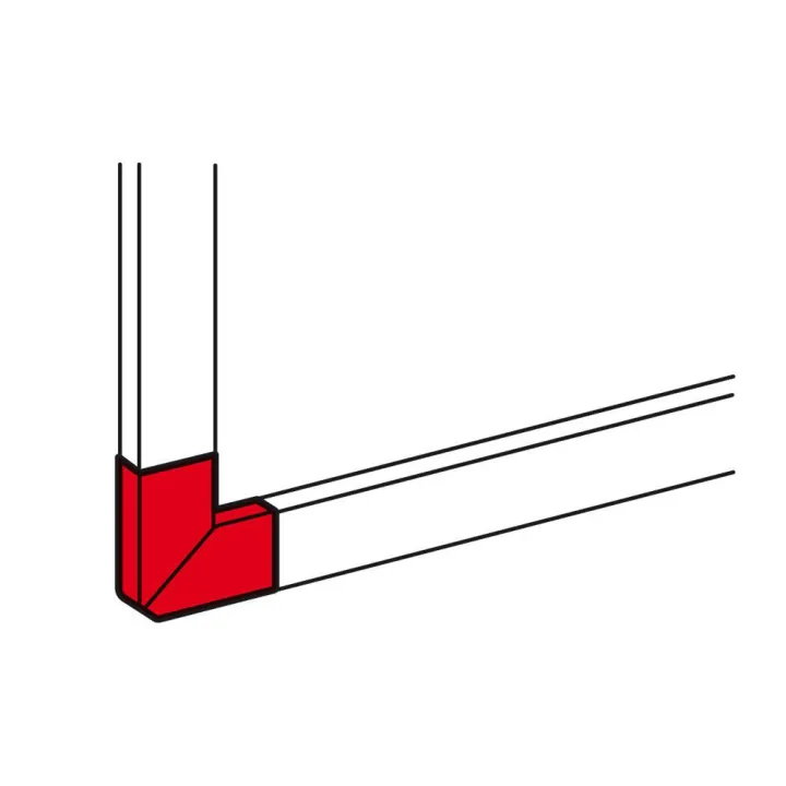 Angle Plat 90° Pour Goulottes Dlp Monobloc 35X105Mm - Blanc