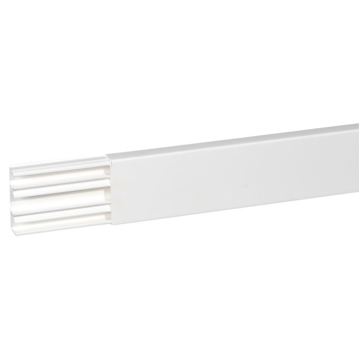 Moulure DLPlus 75x20mm 3 compartiments longueur 2,1m - blanc