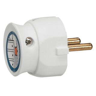 FICHE 2P 16A EXTRA PLAT BLANC