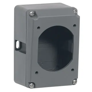 Boîtier Réversible Simple Hypra Pour Prise 2P+T Ip44 , Ip66/67-55 16A -Plastique