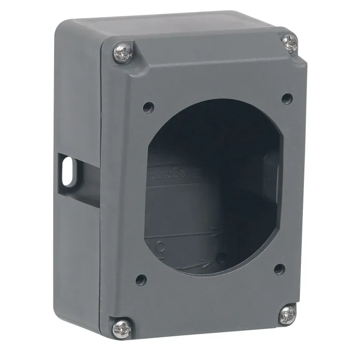 Boîtier Réversible Simple Hypra Pour Prise 2P+T Ip44 , Ip66/67-55 16A -Plastique