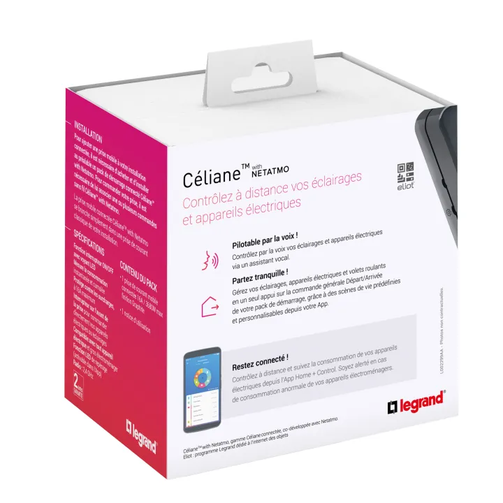 Prise Mobile Connectée Céliane With Netatmo 16A 3680W - Graphite