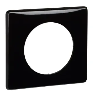 Plaque Céliane Laqué 1 Poste - Finition Noir