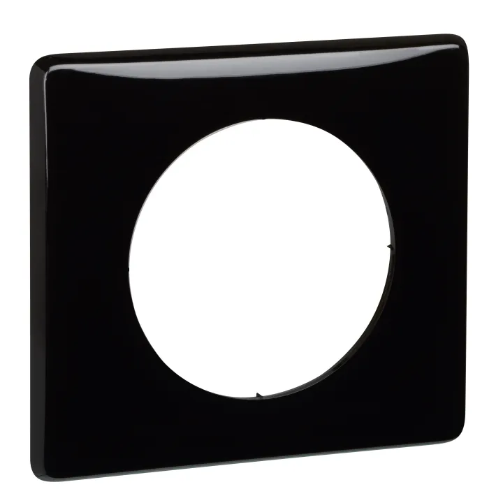 Plaque Céliane Laqué 1 Poste - Finition Noir
