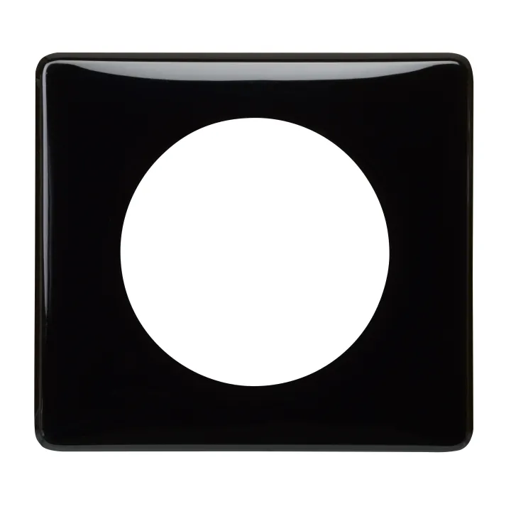 Plaque Céliane Laqué 1 Poste - Finition Noir