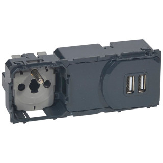 Prise+Charg 2Usba 2.4A Precab