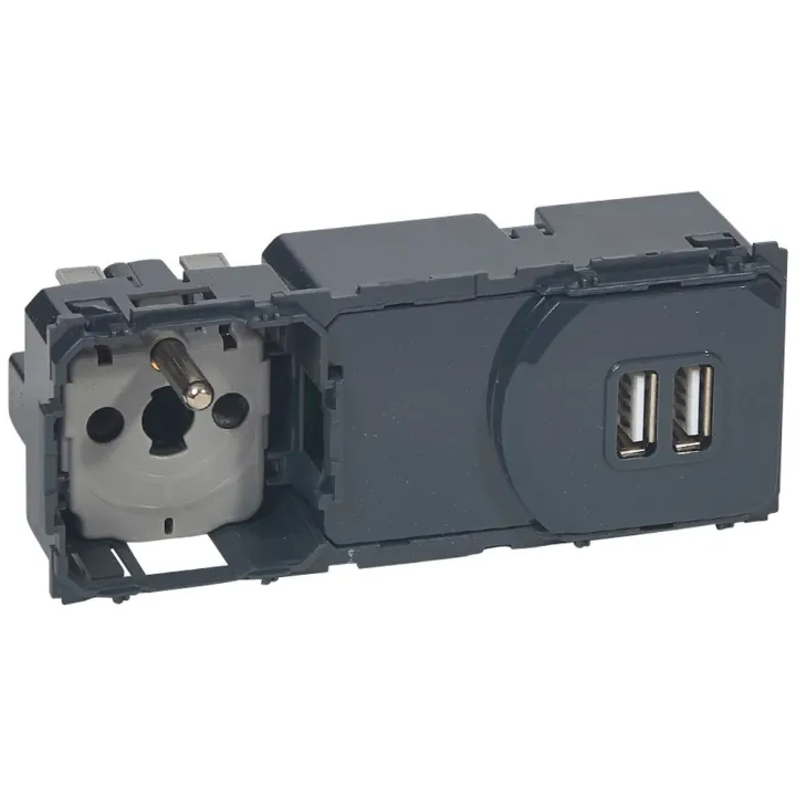 Prise De Courant Et Prise Double Usb Type-A 3A Précâblées Céliane