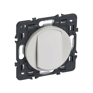 Poussoir Inverseur Céliane 6A Avec Enjoliveur Blanc Et Support