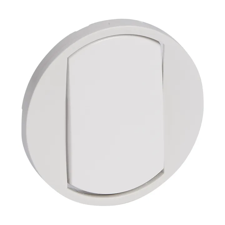 Enjoliveur Large Céliane Pour Interrupteur, Va-Et-Vient Ou Poussoir Soft - Blanc