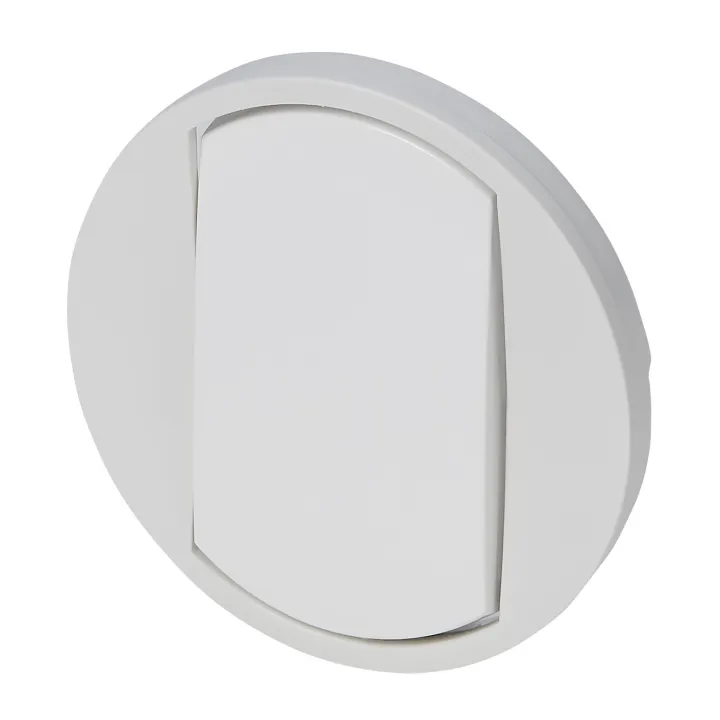 Enjoliveur Large Céliane Pour Interrupteur, Va-Et-Vient Ou Poussoir Soft - Blanc