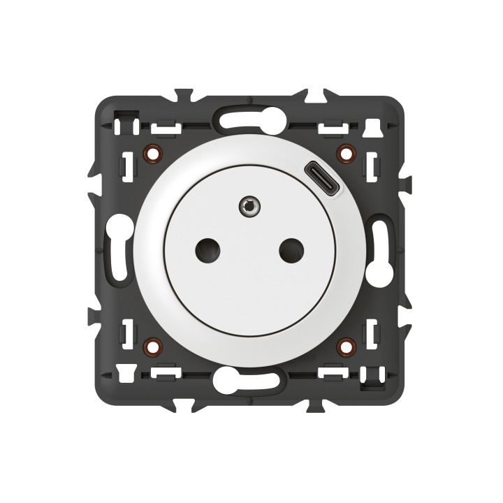 Prise Surface Céliane avec prise USB en face avant Type-C - 7,5W - Blanc