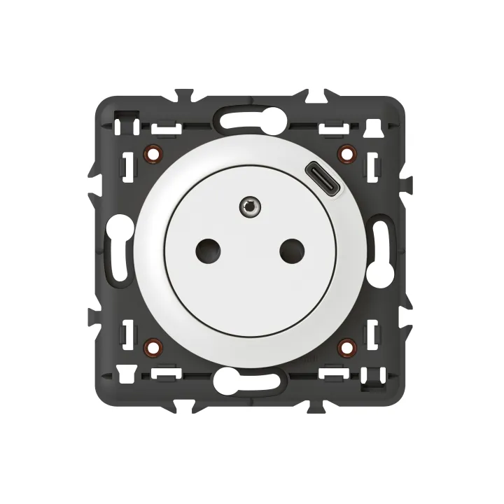 Prise Surface Céliane Avec Prise Usb En Face Avant Type-C - 7,5W - Blanc