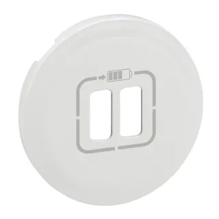 Enjoliveur Céliane Pour Prise Double Usb Type-A Et Type-C - Blanc
