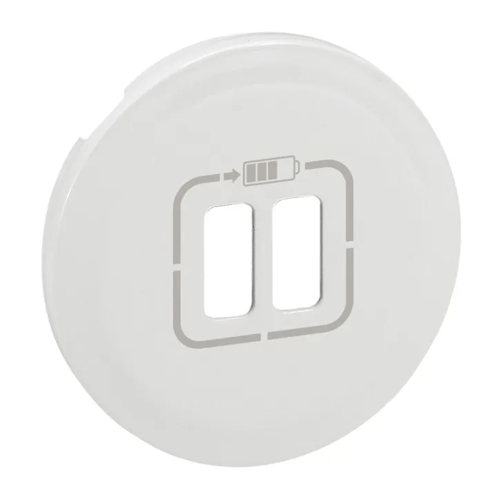 Enjoliveur Céliane Pour Prise Double Usb Type-A Et Type-C - Blanc