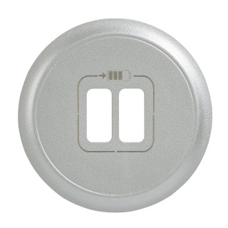 Enjoliveur Céliane pour prise double USB Type-A et Type-C - titane