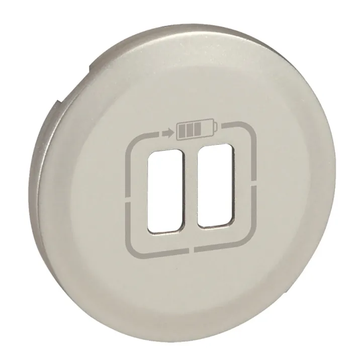 Enjoliveur Céliane Pour Prise Double Usb Type-A Et Type-C - Titane