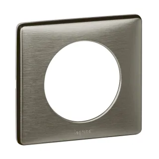 Plaque Céliane Métal 1 Poste - Finition Tungstène
