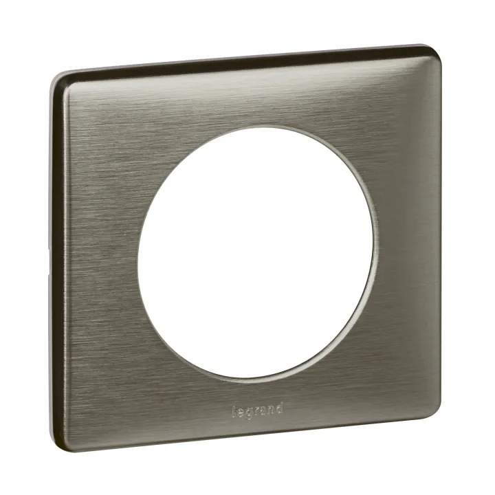 Plaque Céliane Métal 1 Poste - Finition Tungstène