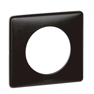 Plaque Céliane Métal 1 Poste - Finition Carbone
