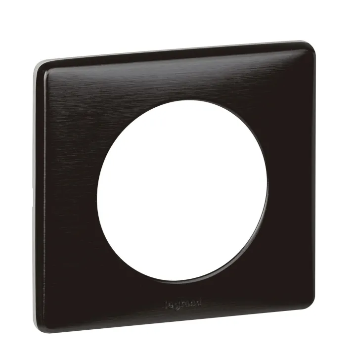 Plaque Céliane Métal 1 Poste - Finition Carbone