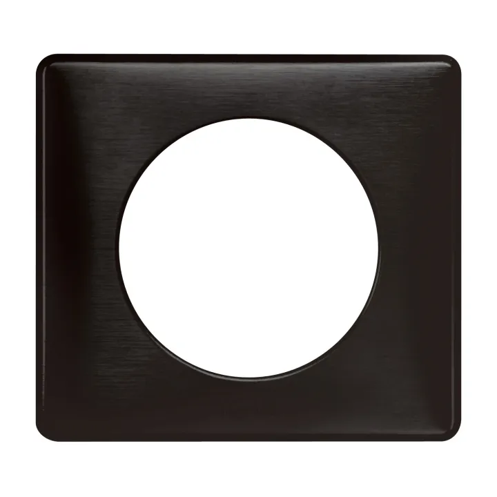 Plaque Céliane Métal 1 Poste - Finition Carbone