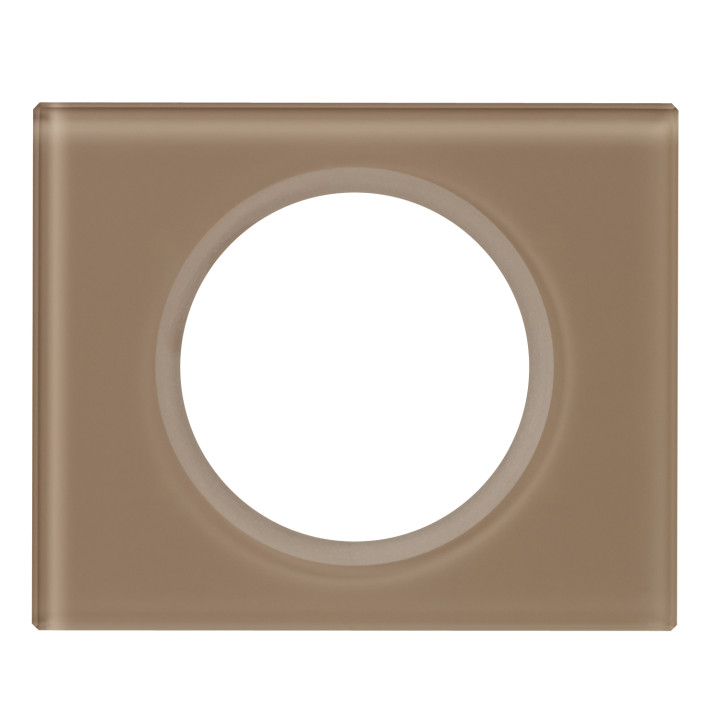 PLAQUE 1P VERRE MOKA