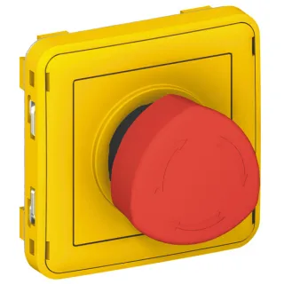 Poussoir À Déverrouillage Par 1/4 De Tour Étanche Plexo Composable Gris/Jaune