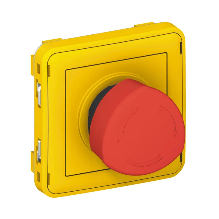 Poussoir À Déverrouillage Par 1/4 De Tour Étanche Plexo Composable Gris/Jaune