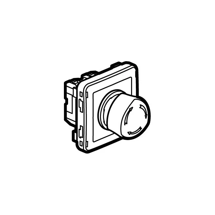 Poussoir À Déverrouillage Par 1/4 De Tour Étanche Plexo Composable Gris/Jaune