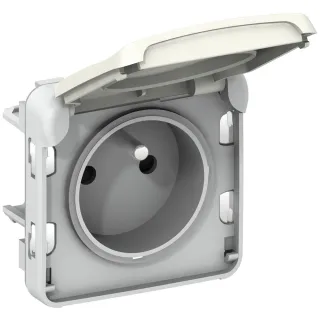 Prise De Courant Étanche 2P+T Avec Éclips Plexo Composable Ip55 16A 250V - Blanc