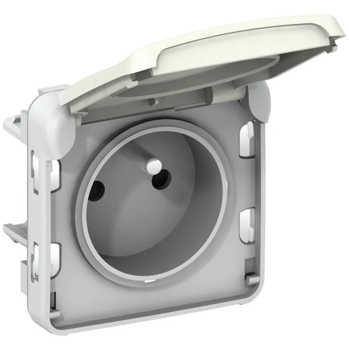 Prise De Courant Étanche 2P+T Avec Éclips Plexo Composable Ip55 16A 250V - Blanc