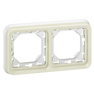 PLAQUE + SUPPORT 2PH BLANC