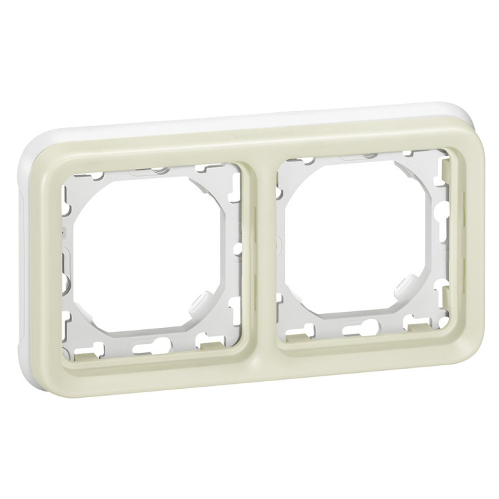 PLAQUE + SUPPORT 2PH BLANC