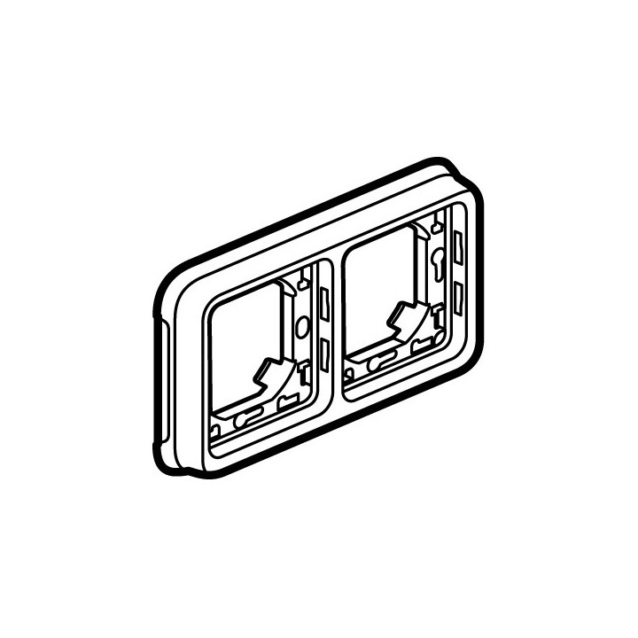 PLAQUE + SUPPORT 2PH BLANC