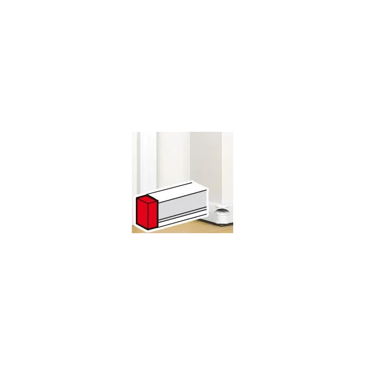 Embout Pour Goulotte À Clippage Direct Mosaic 50X130Mm - Blanc