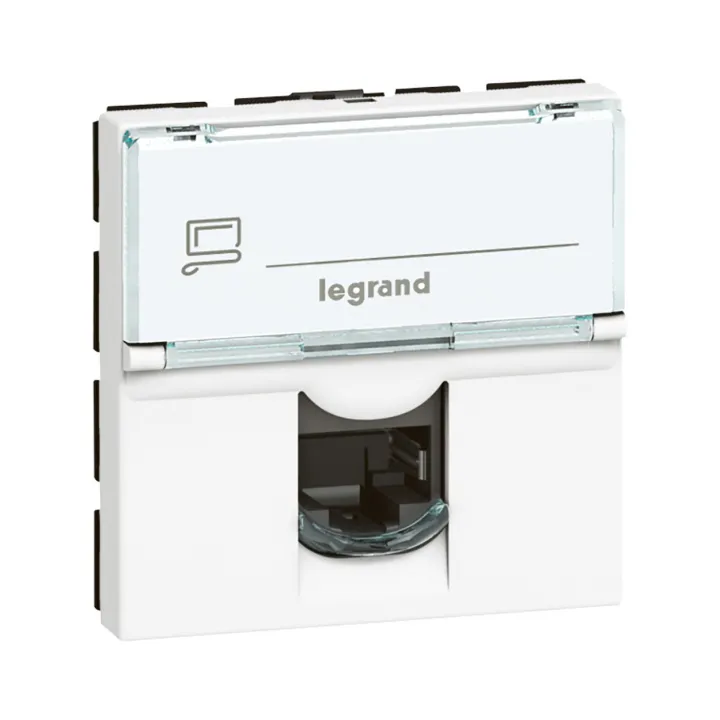 Prise Rj45 Catégorie 6 Ftp Mosaic 2 Modules - Blanc