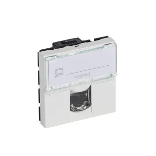 Prise Rj45 Catégorie5E Utp Mosaic 2 Modules - Blanc