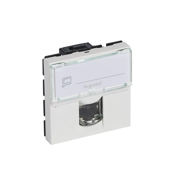 Prise Rj45 Catégorie5E Utp Mosaic 2 Modules - Blanc
