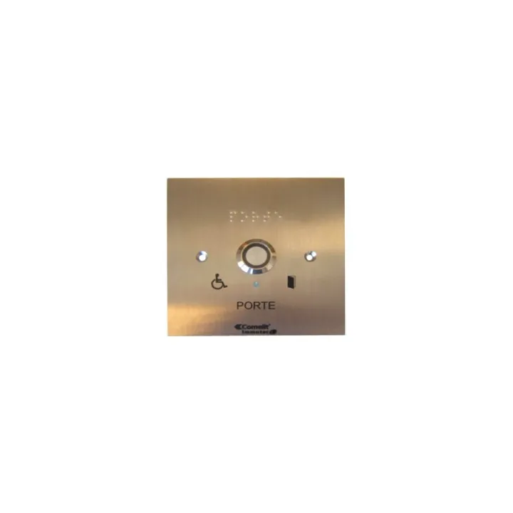 Bouton Sonore + Led Monté Sur Façade Inox 100X100 Pour Pot Diam 65