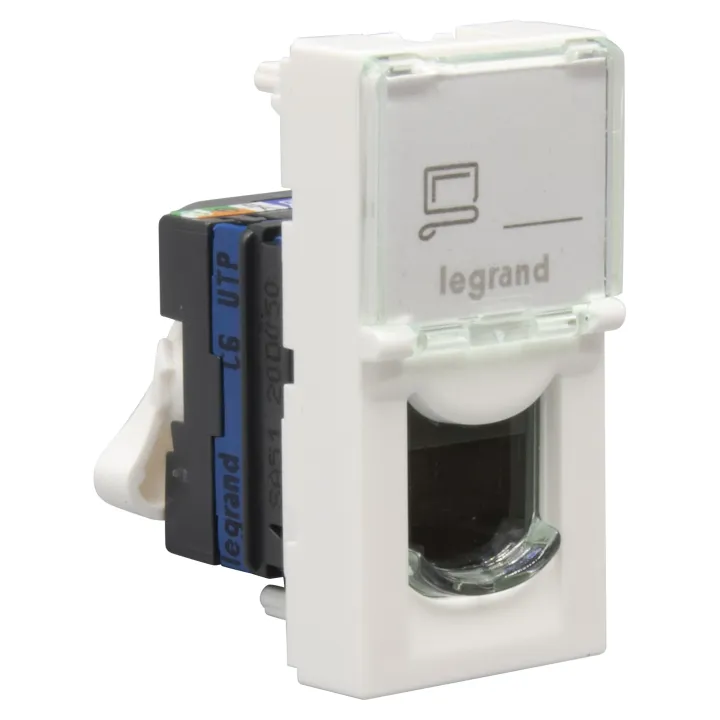 Prise Rj45 Catégorie 6 Utp Mosaic 1 Module - Blanc
