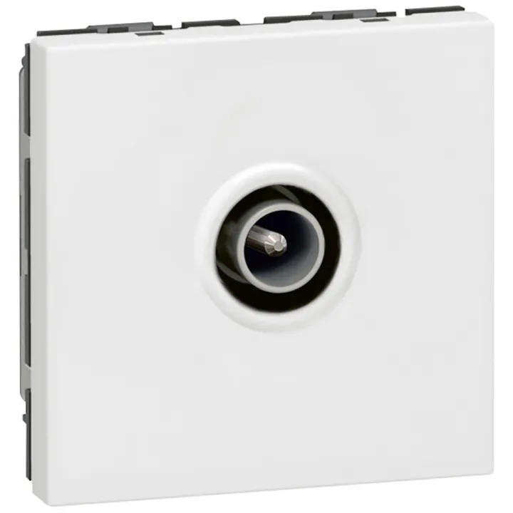 Prise Télévision Ø9,52Mm Mâle Mosaic 2 Modules - Blanc