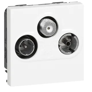 Prise Tv-R-Sat Mosaic Fm Et Dab+ 2 Modules - Blanc