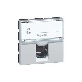 Prise Rj45 Catégorie5E Ftp Mosaic 2 Modules - Alu