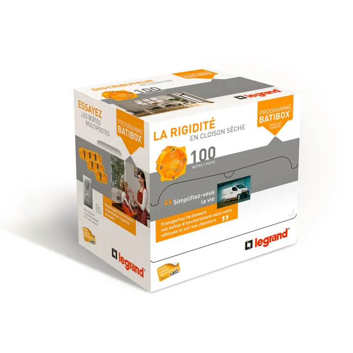 Distributeur De 100 Boîtes Pour Cloisons Sèches Batibox Profondeur 40Mm