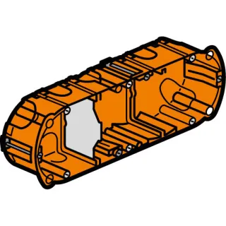Boîte Multimatériaux Batibox - 3 Postes - 6/8 Mod - Vert/Horiz - Prof. 50